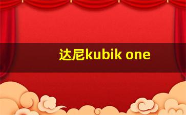 达尼kubik one